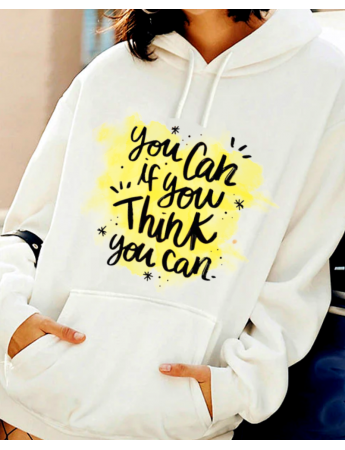 You Can İf You Baskılı Kadın Sweatshirt