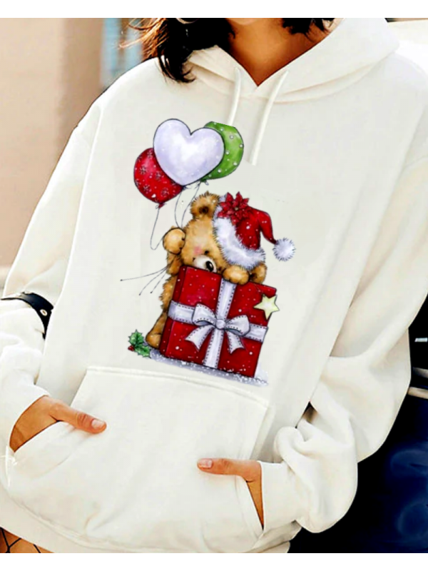 Mutlu Noeller Baskılı Kadın Sweatshirt…