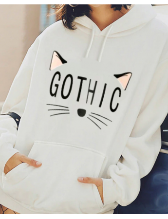 GOTHİC Baskılı Kadın Sweatshirt