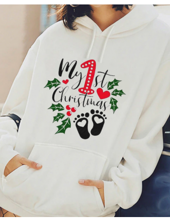Noel Baskılı Kadın Sweatshirt