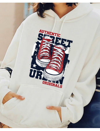 Ayakkabı Baskılı Kadın Sweatshirt 30
