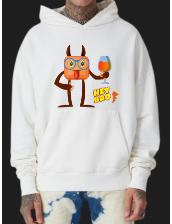 Hey Bro Baskılı Erkek hoodie