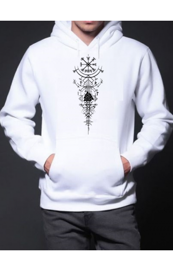 Geometrik Desen Baskılı Erkek hoodie…