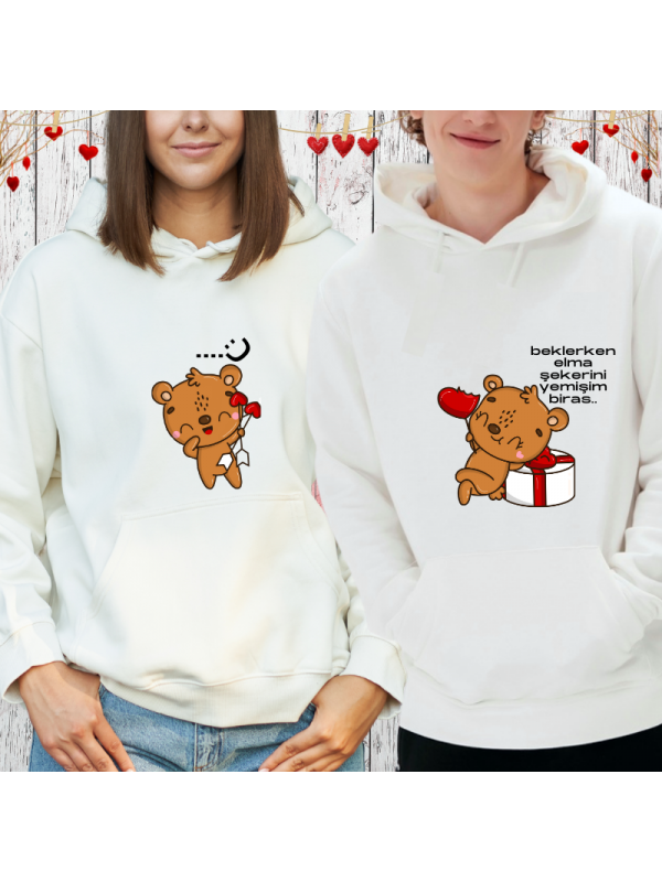Sevgili Kombini Sevimli Kediler Baskılı Kişiye Özel Sweatshirt…