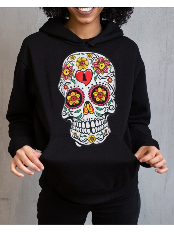 Kurukafa Baskılı Kadın Sweatshirt Siyah…
