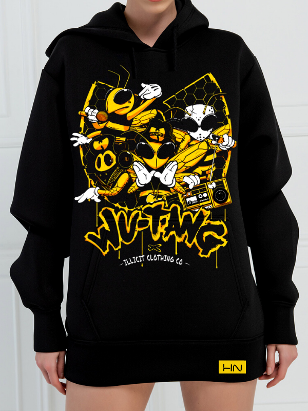 Wutang Baskılı 3 İplik Kadın Sweatshirt Siyah…