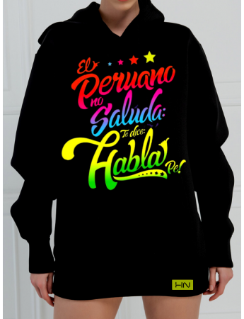 Hablar Baskılı Kadın Sweatshirt Siyah