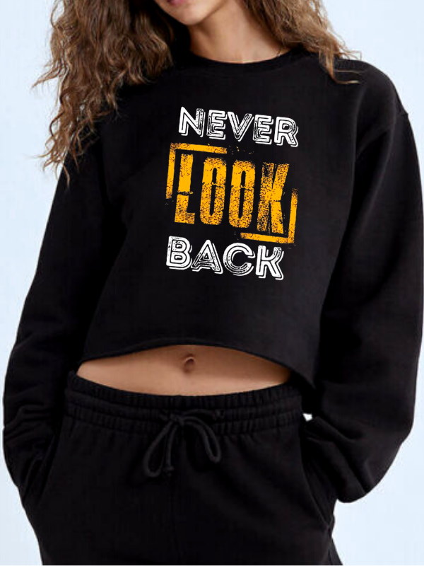 Nevet Look Back Baskılı Kadın Crop Sweatshirt…