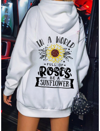 Roses Baskılı Kadın Sweatshirt
