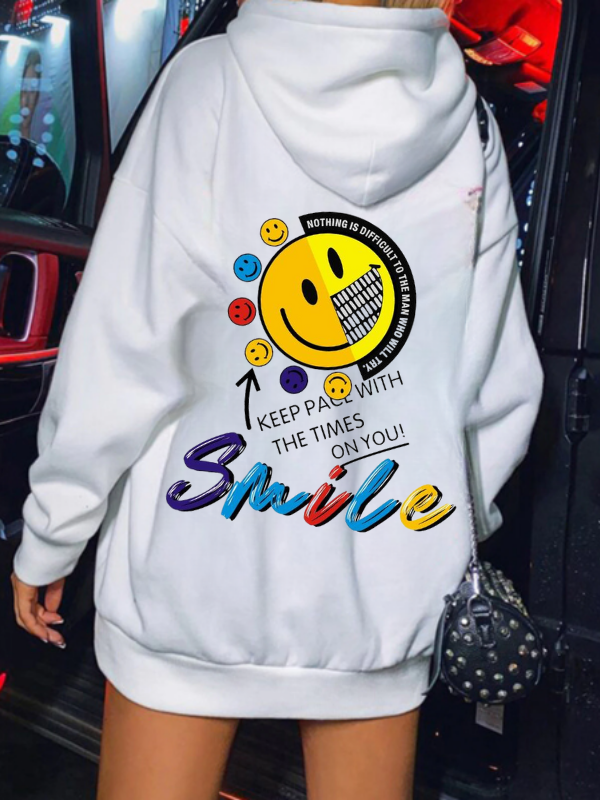 Smile Baskılı Kadın Sweatshirt…