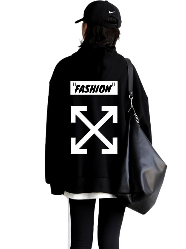 Fashion Baskılı Kadın Sweatshirt Siyah…