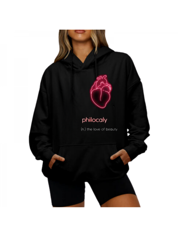 Philocaly Baskılı Kadın Sweatshirt Siyah…