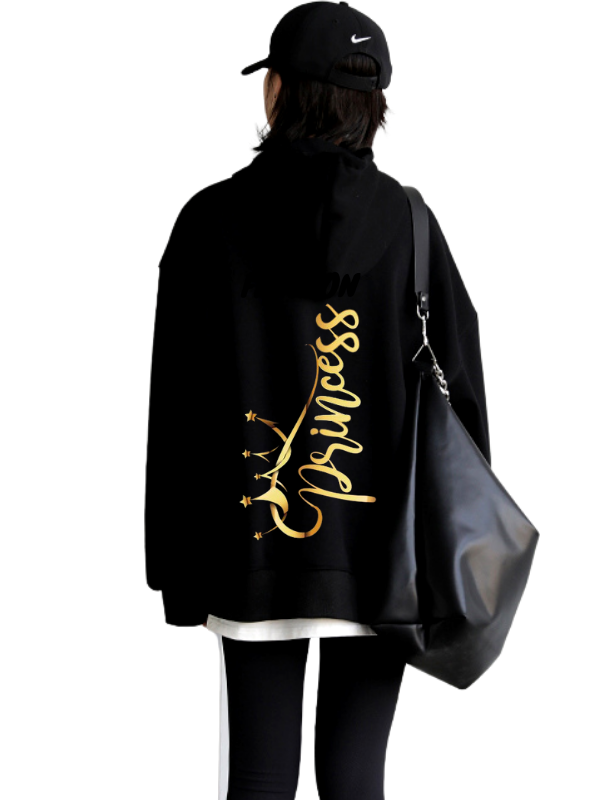 Princes Baskılı Kadın Sweatshirt Siyah…