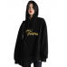 Princes Baskılı Kadın Sweatshirt Siyah