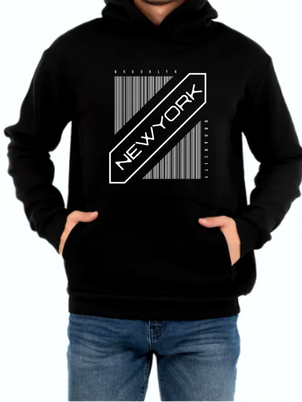 New York Baskılı Erkek Sweatshirt Siyah…