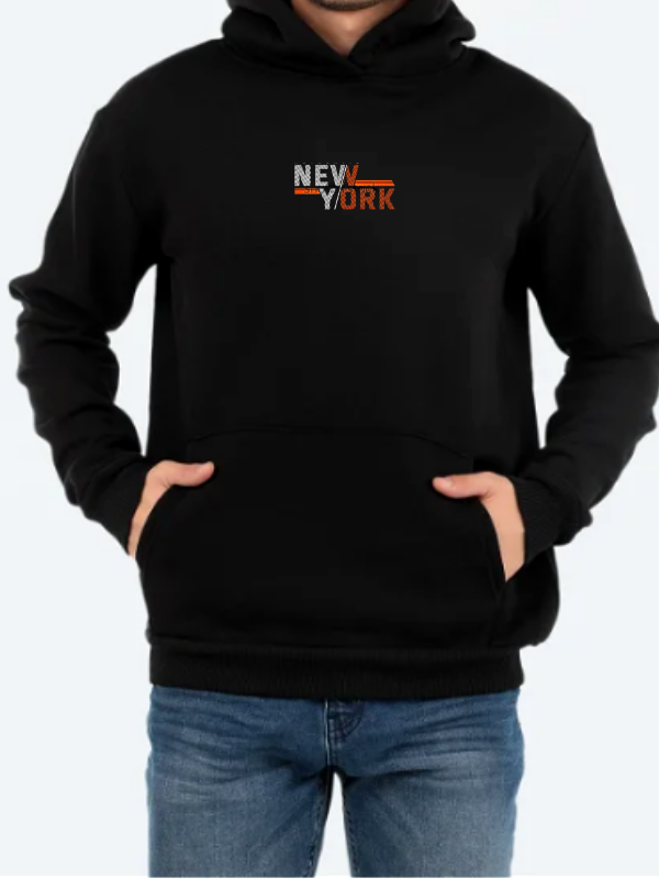 New York Baskılı Erkek Sweatshirt Siyah 01…