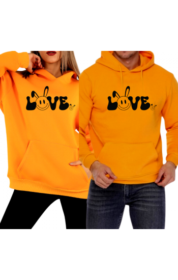 Love Baskılı Kişiye Özel Sweatshirt Hardal…