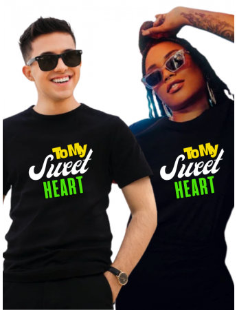 To My Heart Baskılı Kadın Tişört Siyah