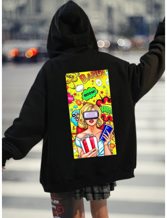 Bang Boom Baskılı Kadın Sweatshirt