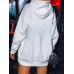 Brooklyn Baskılı Kadın Sweat Beyaz
