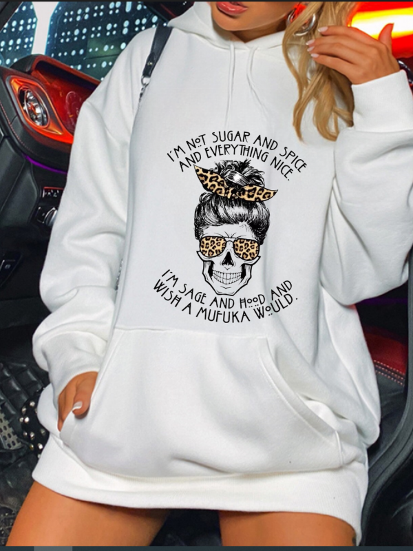 I' Am Not Baskılı Kadın Sweat Beyaz…