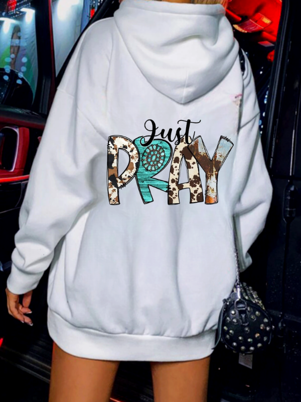 Just Baskılı Kadın Sweat Beyaz…