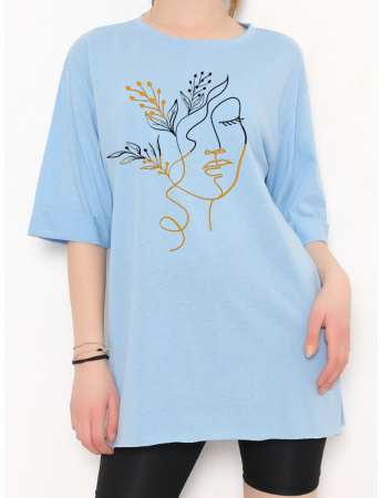 Siulet Baskılı Kadın Tshirt