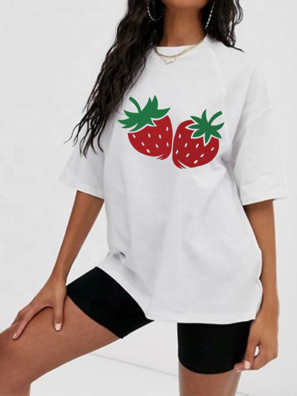 Çilek Baskılı T-Shirt…