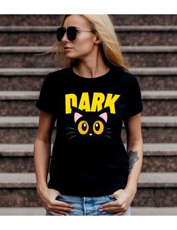 Dark ve Kedi Kadın T-Shirt