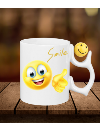 Kulpu Smile Emoji Top'lu Kişiye Özel Baskılı Kupa 03