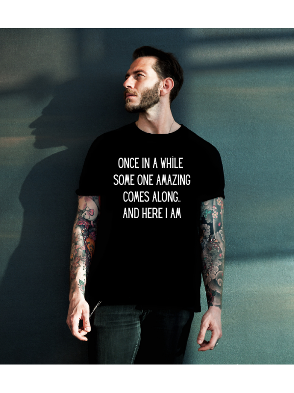 Once In A While Erkek Tshirt - Siyah…