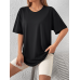 Pusula Baskılı Kadın T-Shirt Syah