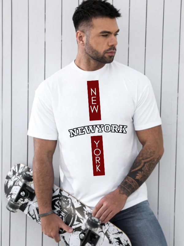 New York Baskılı Erkek Tshirt 2023…