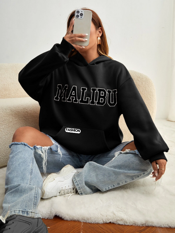 Malibu Baskılı Kadın Sweat Siyah…