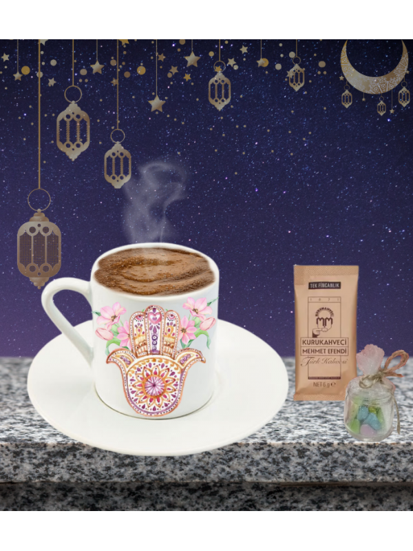Ramazan Özel Serisi Hz.Fatma Ana Eli Çiçekli Temalı Baskılı Tür…