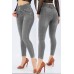 Yüksek Bel Likralı Jean Pantolon 90 Cm Gri