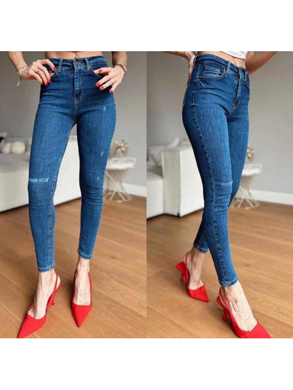 Kadın Normal Bel Slim Fit Kot Pantolon Lacivert…