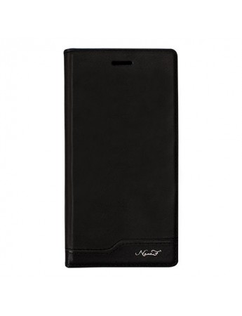 Alcatel OneTouch Idol 2 Gizli Mıknatıslı Premium Magnum Kılıf Siyah
