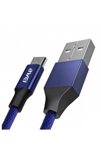 Awei Micro USB Hızlı Şarj ve USB Kablo Kırılmaz 1Mt CL-50 Lacivert…