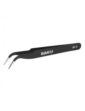 Baku BK-15ESD Eğri Uç Hassas Cımbız - Siyah
