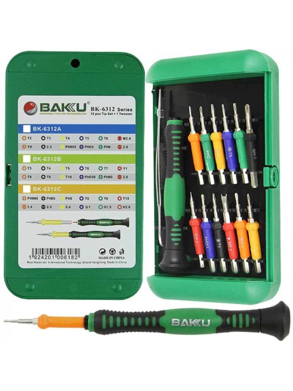Baku BK-6312 12li Hassas Tornavida Seti ve Cımbız (14 parça)…