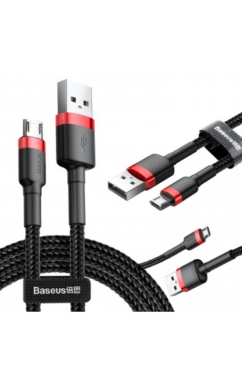 Baseus Cafule Micro USB Şarj ve Data Kablosu 2.4A 50cm CAMKLF-A…