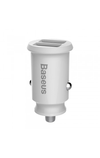 Baseus Grain Çift USB 3.1A Hızlı Araç Şarj Aleti (Başlık) Beyaz CCA…