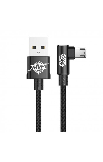 Baseus Mvp Elbow L Tip Micro USB Şarj ve Data Kablosu 2mt 1.5A Siyah CAMM…