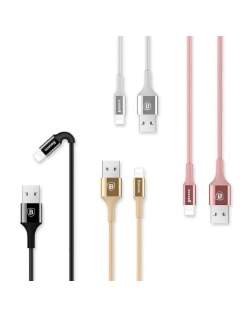 Baseus Shining Jet Metal Lightning Şarj ve Data Kablosu Led Işıklı 2A 1mt CALSY