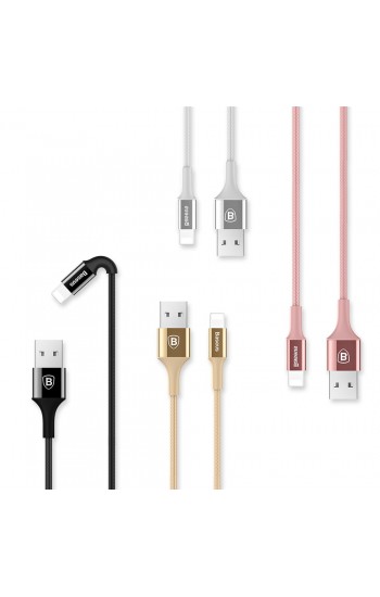 Baseus Shining Jet Metal Lightning Şarj ve Data Kablosu Led Işıklı 2A …