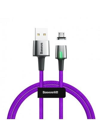 Baseus Zinc Manyetik Mıknatıslı Micro USB Data ve Şarj Kablosu Mor 1.5A 2mt CAMXC-B05