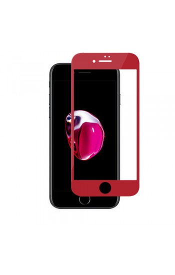 Bufalo iPhone 7 Plus/8 Plus Kavisli 4D Cam Ekran Koruyucu Kırmızı…