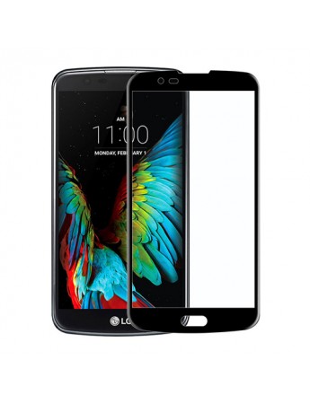 Bufalo LG K10 Kavisli 3D Cam Ekran Koruyucu Siyah