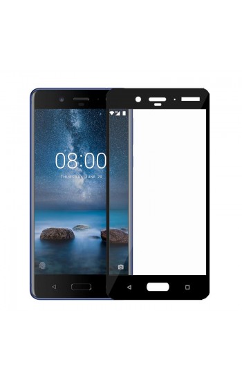 Bufalo Nokia 8 Kavisli 3D Cam Ekran Koruyucu Siyah…